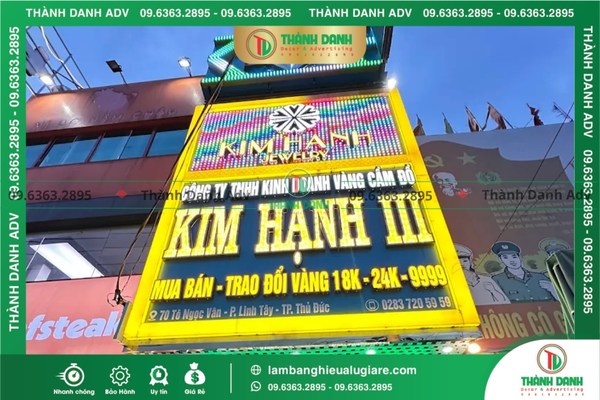Bảng giá làm bảng hiệu Alu giá rẻ Thủ Đức mới nhất 2025