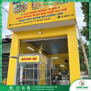 Làm Bảng Hiệu Alu Đồng Nai Tiệm Bánh Mì Hân Linh Đẹp, Giá Rẻ
