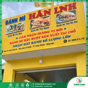 Làm Bảng Hiệu Alu Đồng Nai Tiệm Bánh Mì Hân Linh Đẹp, Giá Rẻ