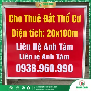 In Bảng Bạt Cho Thuê Đất Giá Rẻ, Nội Dung Theo Yêu Cầu
