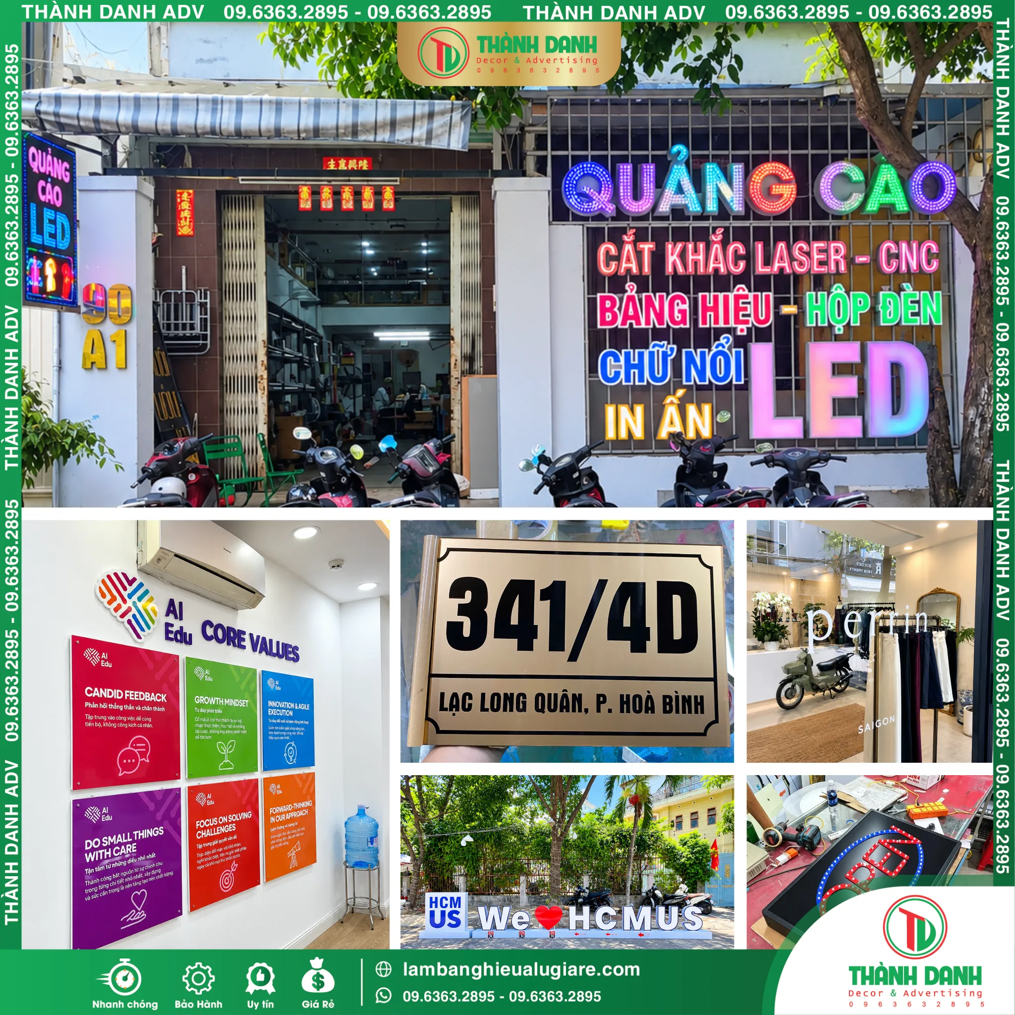 Dịch Vụ Làm Bảng Hiệu Cà Mau Trọn Gói Tại TPHCM