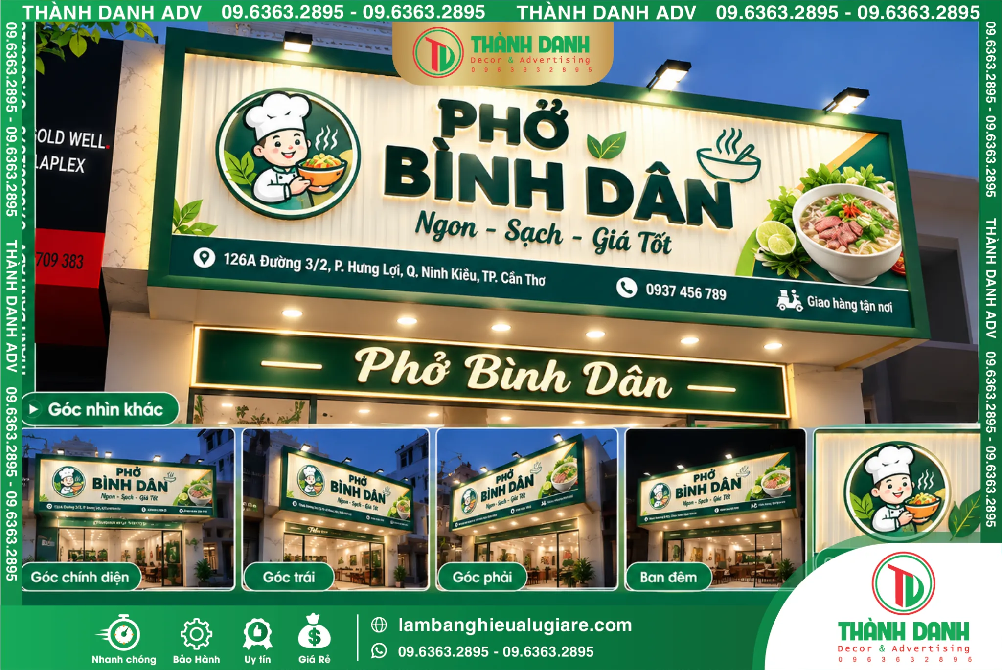 Làm Bảng Hiệu Alu Giá Rẻ Tại TP. HCM - Quảng Cáo Thành Danh ADV