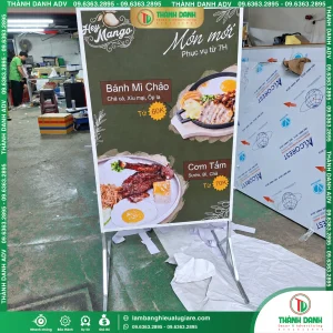 Bảng Bạt Menu Hey Mango Thiết Kế Đẹp, In Sắc Nét