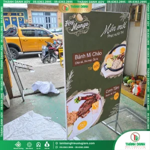 Bảng Bạt Menu Hey Mango Thiết Kế Đẹp, In Sắc Nét