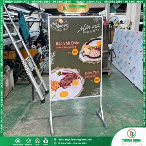 Bảng Bạt Menu Hey Mango Thiết Kế Đẹp, In Sắc Nét