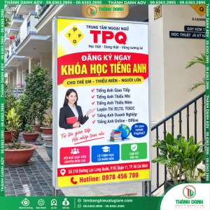Hộp Đèn Bạt Quận 11 Trung Tâm Ngoại Ngữ TPQ Gía Rẻ