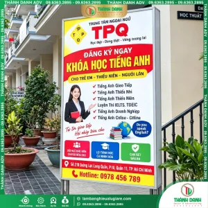 Hộp Đèn Bạt Quận 11 Trung Tâm Ngoại Ngữ TPQ Gía Rẻ