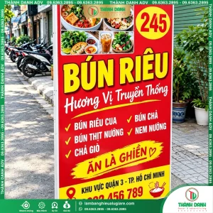 Hộp đèn bạt quận 3 Quán Bún Riêu