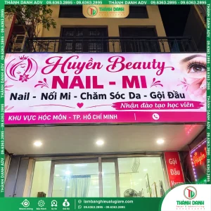 Làm Hộp Đèn Bạt Tiệm Nail Hóc Môn Đẹp, Nổi Bật