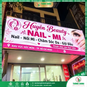 Làm Hộp Đèn Bạt Tiệm Nail Hóc Môn Đẹp, Nổi Bật