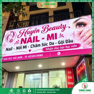 Làm Hộp Đèn Bạt Tiệm Nail Hóc Môn Đẹp, Nổi Bật
