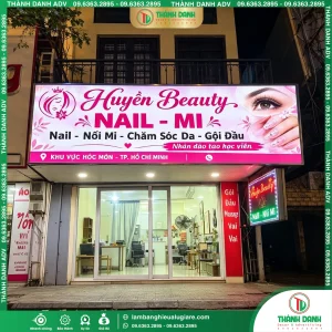 Làm Hộp Đèn Bạt Tiệm Nail Hóc Môn Đẹp, Nổi Bật