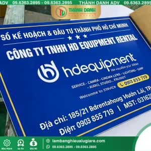 Bảng tên công ty Tân Phú Hdequipment Gía Rẻ