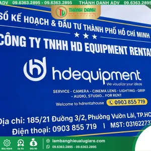 Bảng tên công ty Tân Phú Hdequipment Gía Rẻ