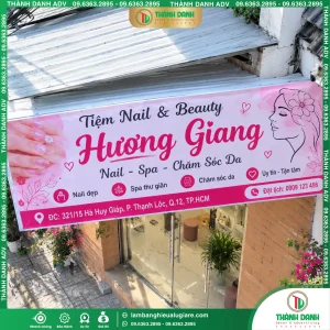Bảng vẫy bạt quận 12 Nail Hương Giang Rõ Nét