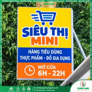 Làm Bảng Vẫy Bạt Quận 4 Siêu Thị Mini Theo Yêu Cầu