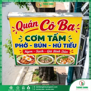 Bảng vẫy bạt quận 8 Cơm Cô Ba Gía Rẻ