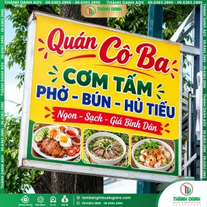 Bảng vẫy bạt quận 8 Cơm Cô Ba Gía Rẻ