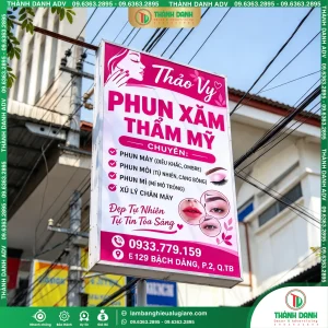 Bảng vẫy bạt quận Tân Bình Phun Xăm Thẩm Mỹ Thảo Vy Giá Rẻ