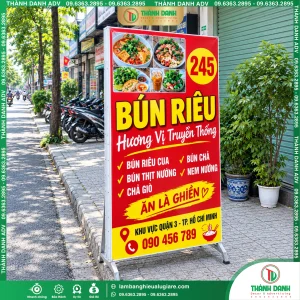 Hộp đèn bạt quận 3 Quán Bún Riêu