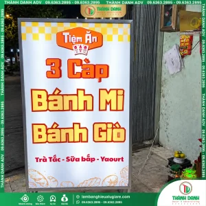 Hộp Đèn Bạt 2 Mặt Tiệm Ăn 3 Cào Đẹp, Gía Rẻ Tại TPHCM