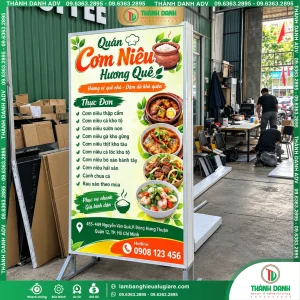 Hộp đèn bạt quận 12 Quán Cơm Niêu Gía Rẻ