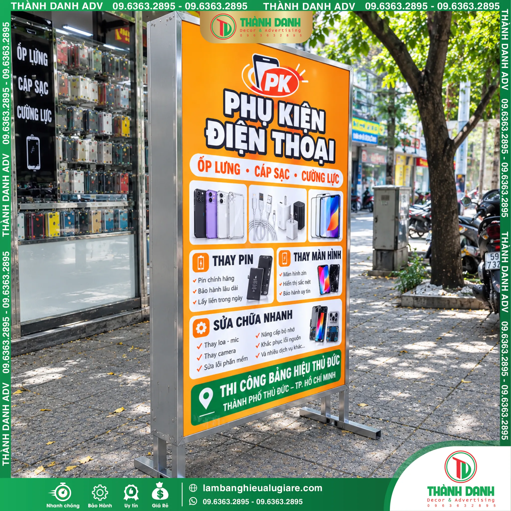 Hộp đèn bạt Thủ Đức Phụ Kiện Điện Thoại In Sắc Nét
