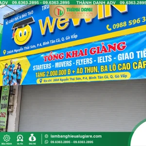 In Bạt Hiflex Quận Gò Vấp Cũ Trung Tâm Ngoại Ngữ Công Thành Trọn Gói