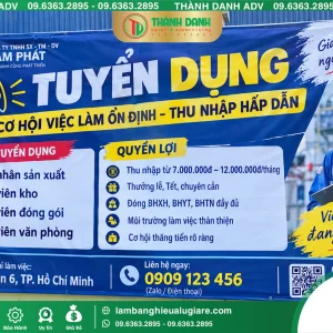 In Bạt Hiflex Quận 6 Tuyển Dụng Giá Rẻ In Nhanh Và Rõ Nét
