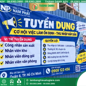 In Bạt Hiflex Quận 6 Tuyển Dụng Giá Rẻ In Nhanh Và Rõ Nét
