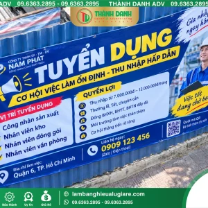 In Bạt Hiflex Quận 6 Tuyển Dụng Giá Rẻ In Nhanh Và Rõ Nét