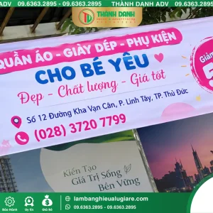 In Bạt Hiflex quận Thủ Đức Thời Trang Cho Bé Sắc Nét