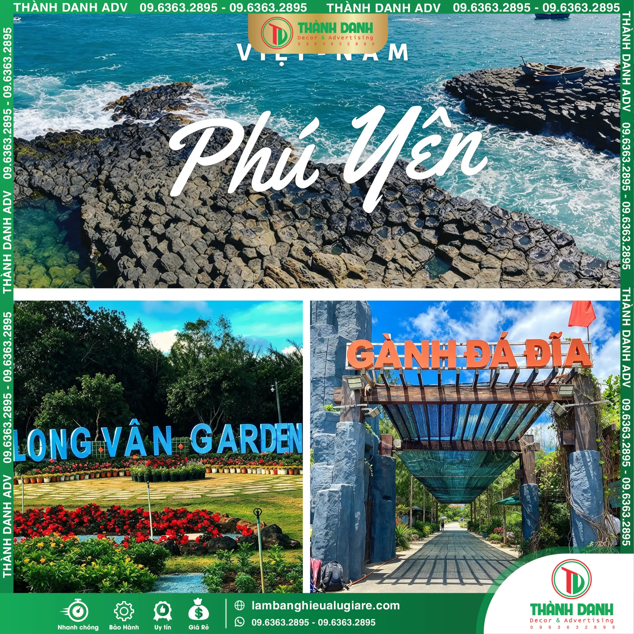 Làm Bảng Hiệu Tuy Hòa, Phú Yên, Daklak, Gia Lai - Thi Công Trọn Gói Gía Rẻ