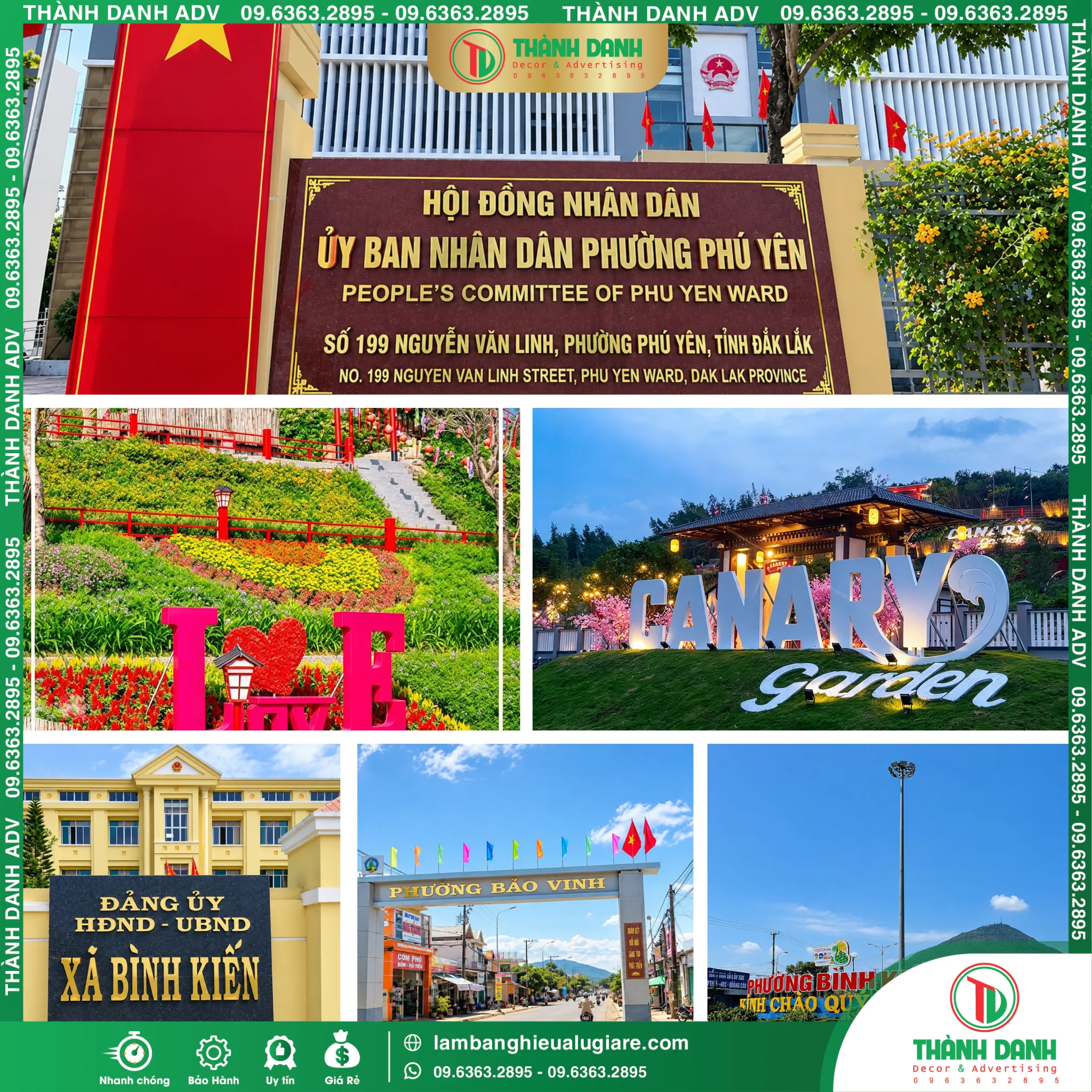Làm Bảng Hiệu Tuy Hòa, Phú Yên, Daklak, Gia Lai - Thi Công Trọn Gói Gía Rẻ
