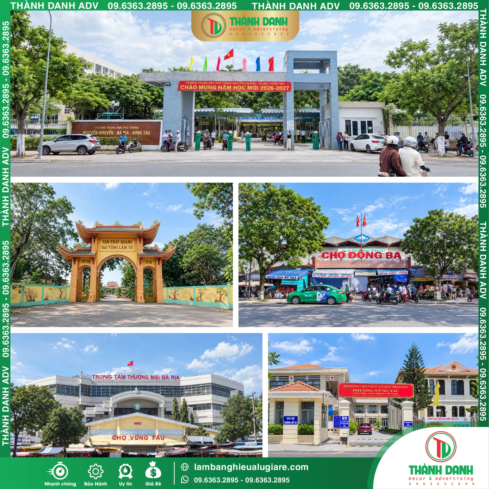 Làm Bảng Hiệu Vũng Tàu Trọn Gói, Gia Công Nhanh Chóng
