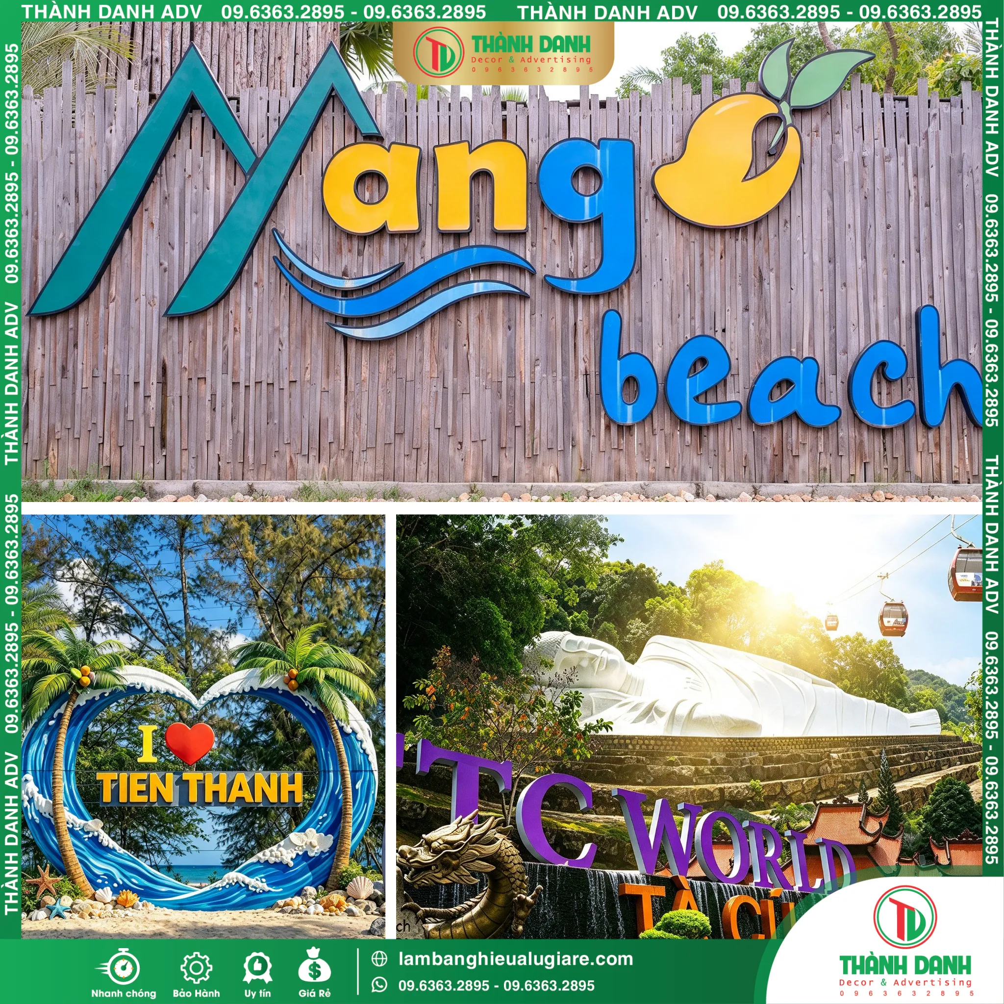 Làm Bảng Hiệu Phan Thiết, Bình Thuận Lâm Đồng Gía Rẻ Tại TPHCM