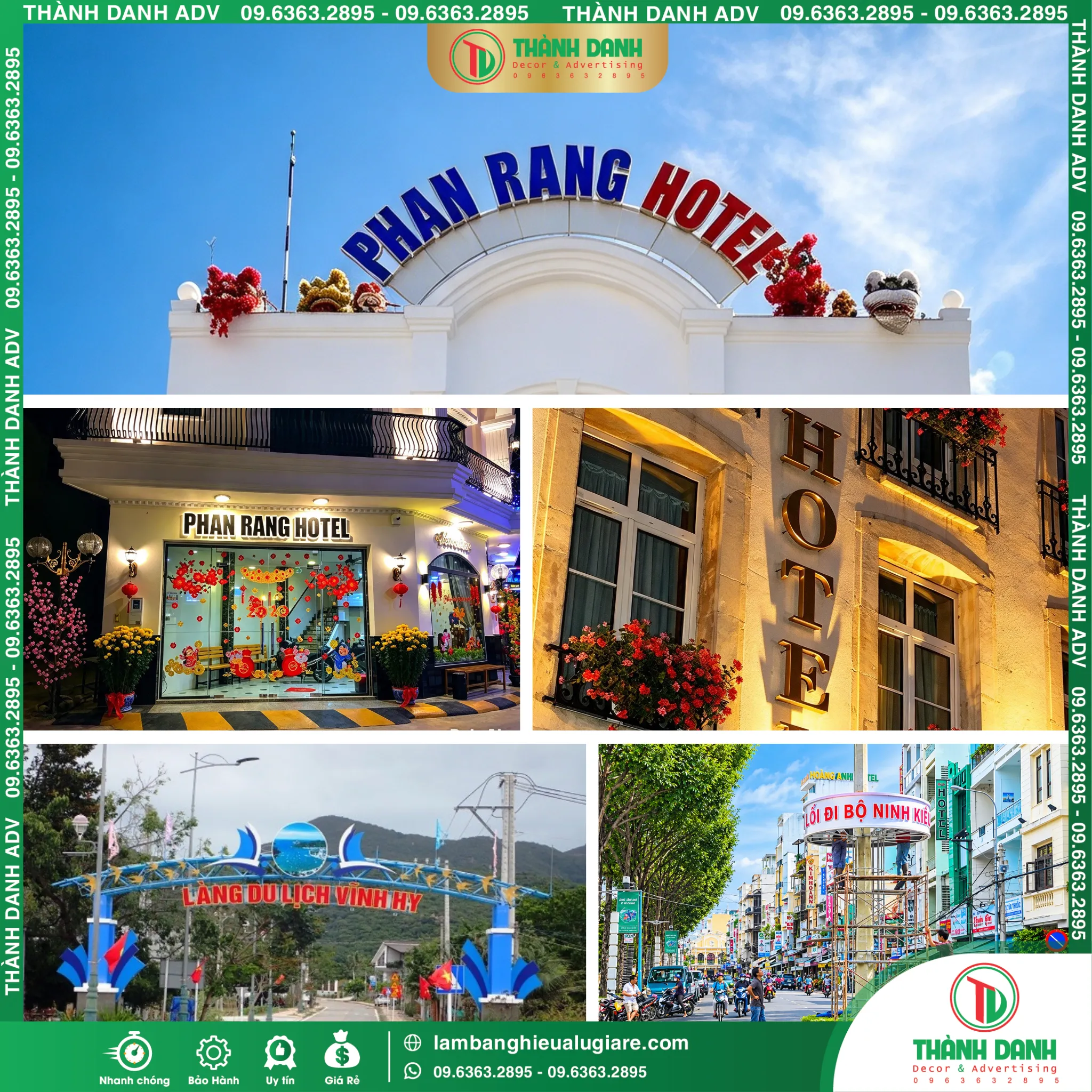 Làm Bảng Hiệu Phan Rang, Ninh Thuận, Khánh Hòa Trọn Gói Nếu bạn đang tìm đơn vị làm bảng hiệu Phan Rang, Ninh Thuận, Khánh Hòa thi công trọn gói, hãy chuẩn bị hình ảnh mặt tiền, kích thước dự kiến và nội dung cần thể hiện để được tư vấn phương án phù hợp. Thành Danh ADV – Thiết kế, gia công và thi công bảng hiệu quảng cáo theo yêu cầu.