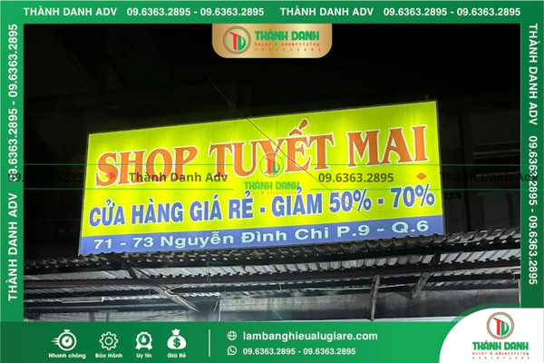 Báo giá làm bảng hiệu Alu giá rẻ quận 6 mới nhất 2025