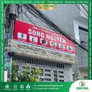 Bảng Hiệu Hiflex In UV Khung Nhôm Cho Công Ty Song Nguyên
