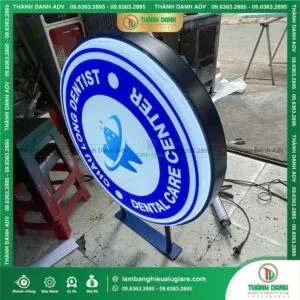Bảng Vẫy 3D Hút Nổi Mica LED In UV Nha Khoa Châu Long