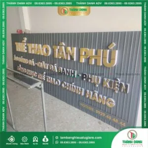 Biển Quảng Cáo Giá Rẻ, Siêu Bền Cho Cửa Hàng Thể Thao Tân Phú
