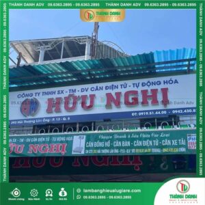 Quy trình thiết kế, thi công biển hiệu Alu chữ nổi Mica hông Formex Công ty Hữu Nghị