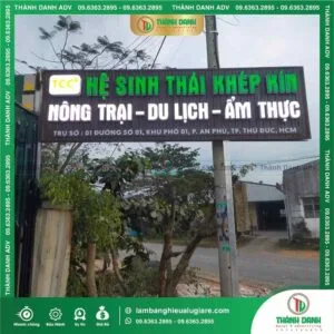 Tổng quan bảng hiệu Alu chữ nổi LED sáng mặt Mica hông Formex cho nhà hàng H’Răng