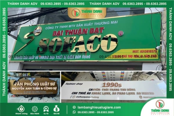 Báo giá dịch vụ làm bảng hiệu Alu trọn gói