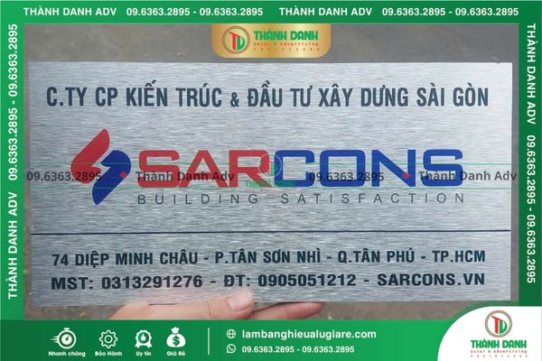 Các loại bảng tên Công ty giá rẻ phổ biến hiện nay