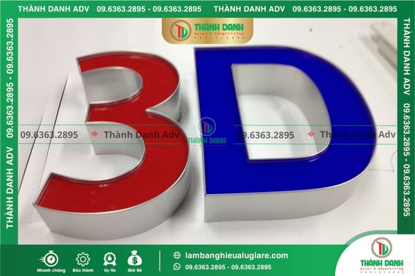 Gia Công Chữ Nhôm Có Gờ Đẹp Làm Bảng Hiệu Quảng Cáo Giá Rẻ