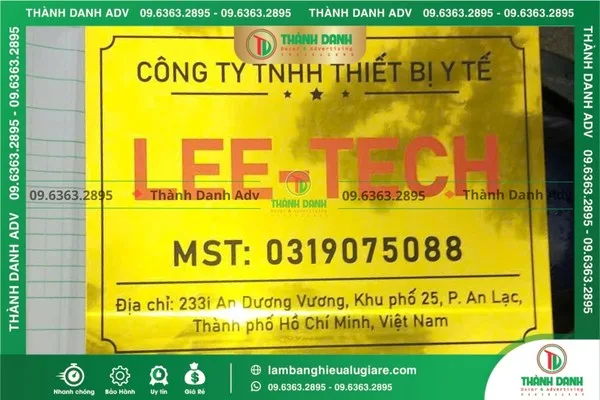 Làm Bảng Tên Công Ty Mica, Alu, Inox Giá Rẻ Siêu Tốc Chỉ Từ 200k - Miễn Phí Giao Hàng