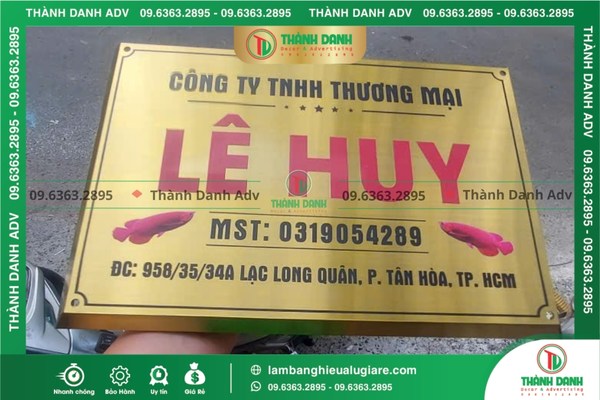 Những điểm cần lưu ý khi đặt làm bảng tên Công ty