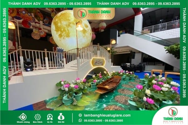 Thi công sân khấu Trung thu trăng rằm và cầu sang sông