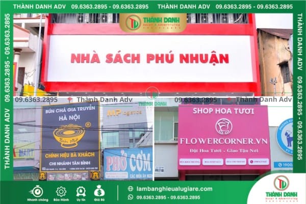 Ứng dụng thực tế của bảng hiệu Alu ngoài trời phổ biến theo từng lĩnh vực